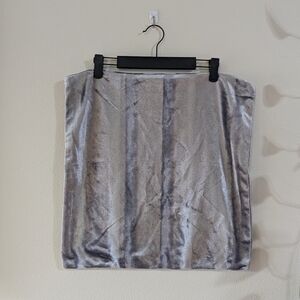 2 Silver Velvet Pillow Covers